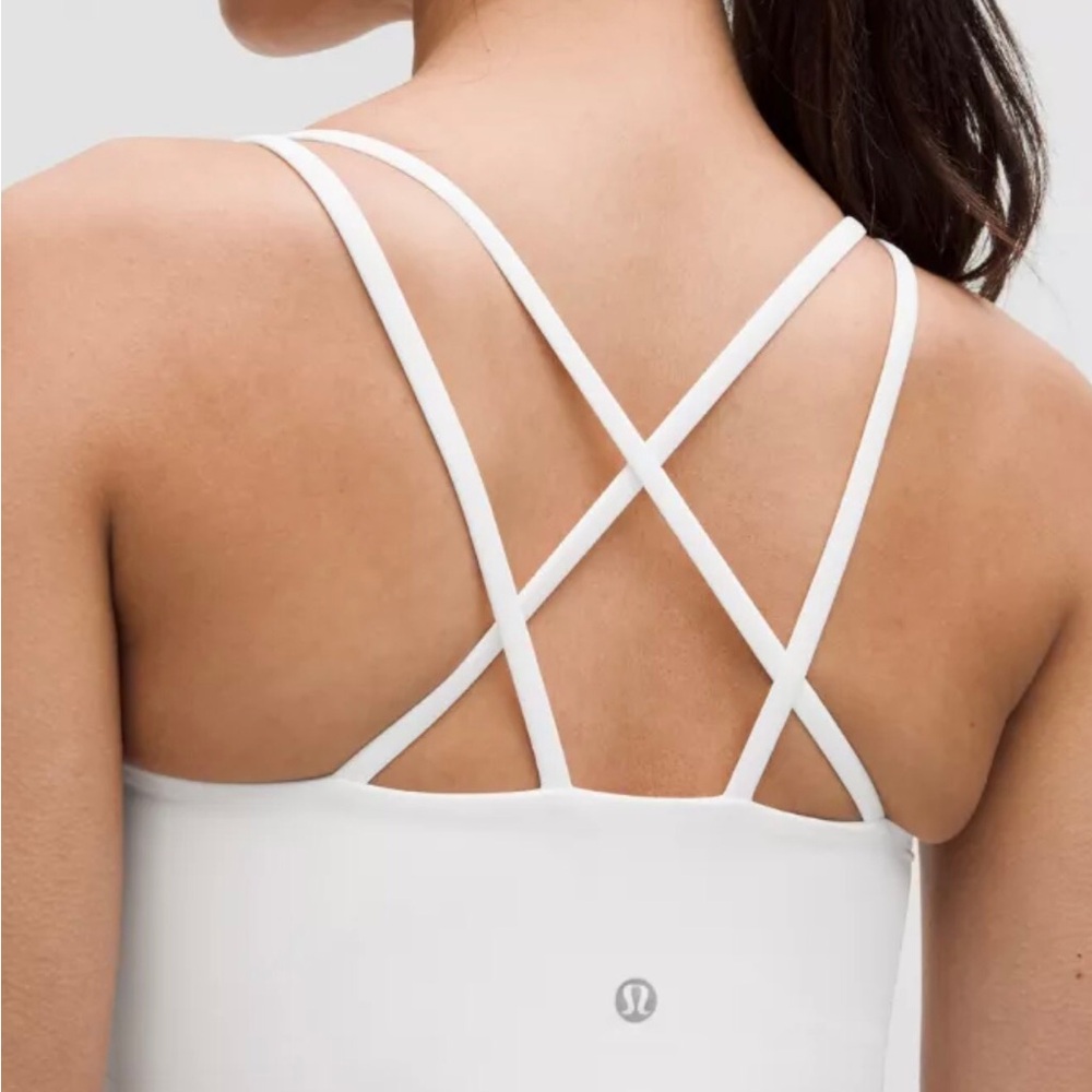 lululemon athletica White Crossback Bra Size 4